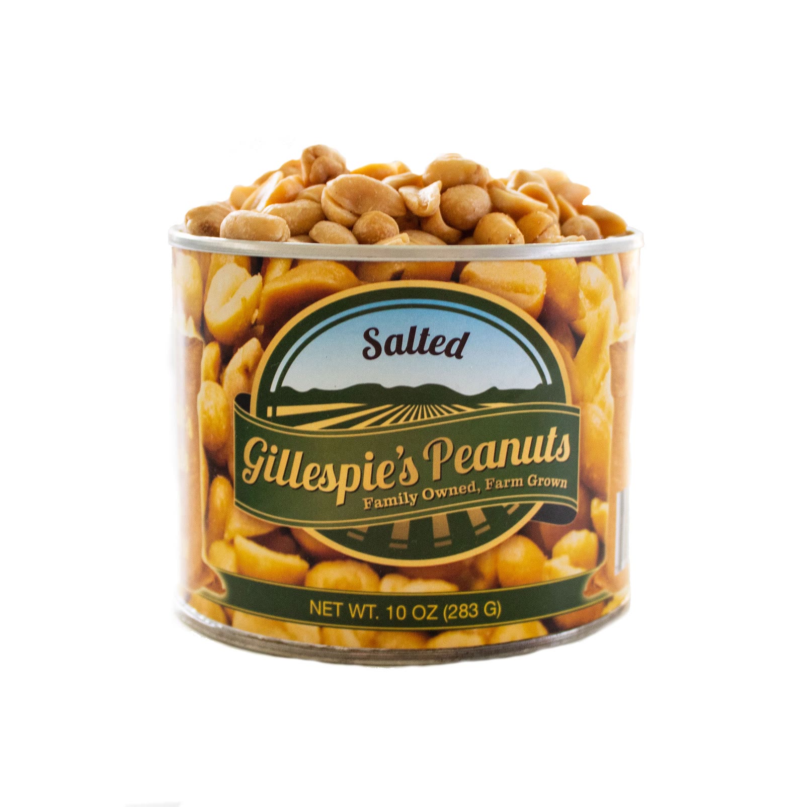 A can of Gillespie's Salted peanuts