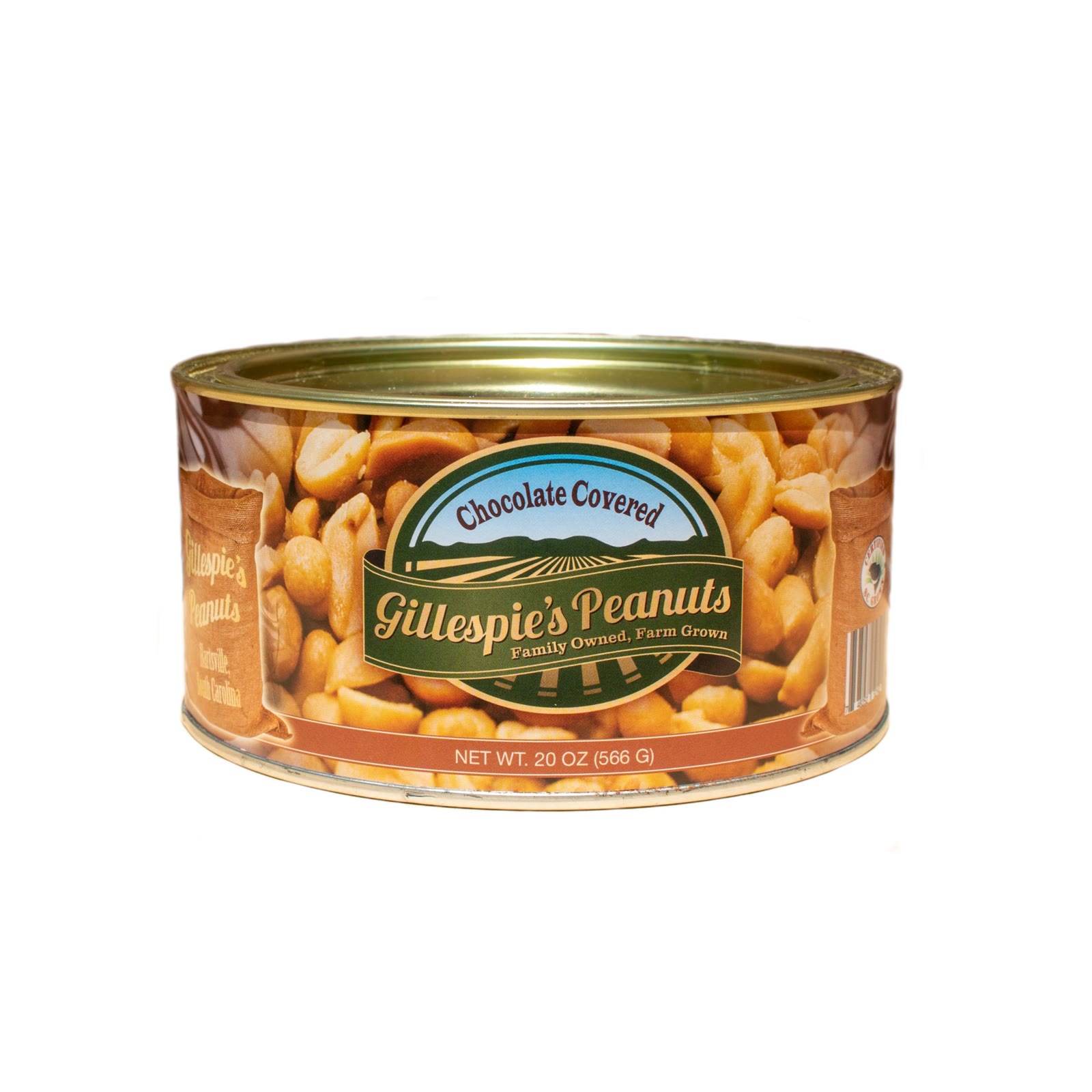 A can of Chocolate Covered peanuts